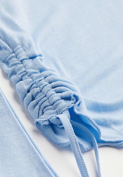 H&M - Draped jersey top - light blue