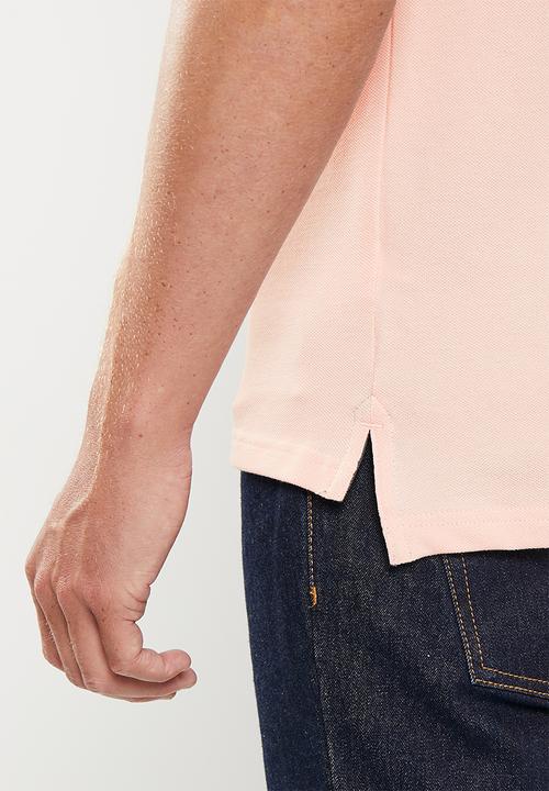 POLO - Men classic pique short sleeve golfer - pink