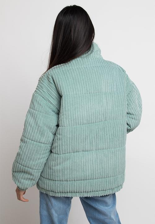 Daisy Street - Corduroy puffer - mint green