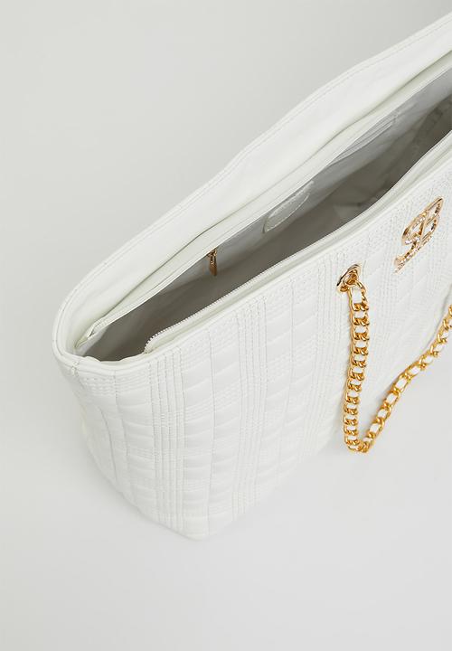 SISSY BOY - Pick me up : square quilted shopper-white