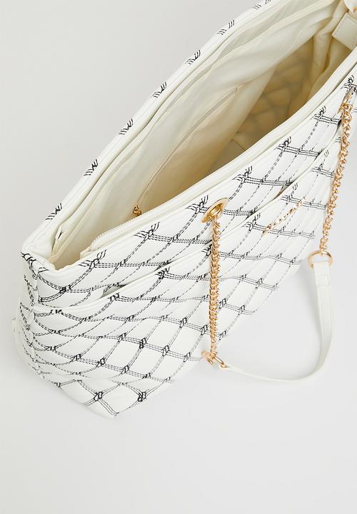 SISSY BOY - Slay it shopper: sb embroidered shopper-white