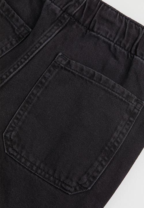H&M - Relaxed fit denim joggers - dark grey