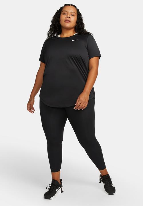 Nike - Plus w nk df tee rlgd lbr - black/white