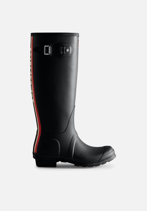Hunter - Original tall tri colour logo - black