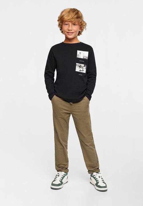 MANGO - T-shirt- urbanpic - black