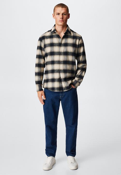 MANGO - Shirt alaro - black/white