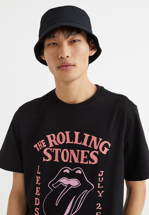 H&M - Regular fit T-shirt - black/the rolling stones