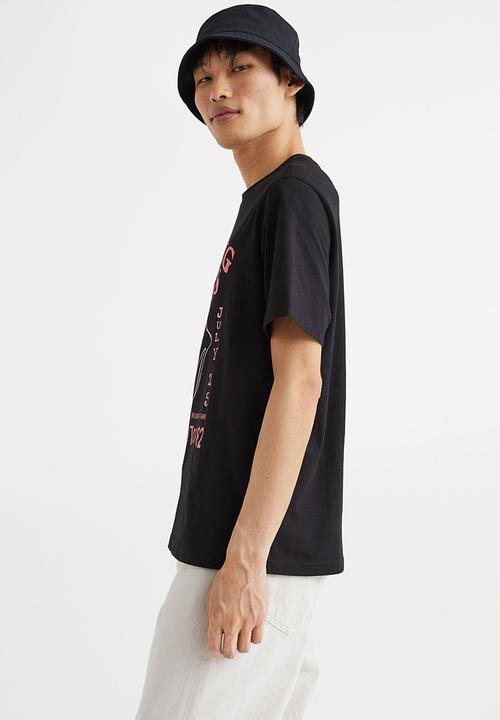 H&M - Regular fit T-shirt - black/the rolling stones