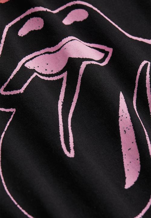 H&M - Regular fit T-shirt - black/the rolling stones