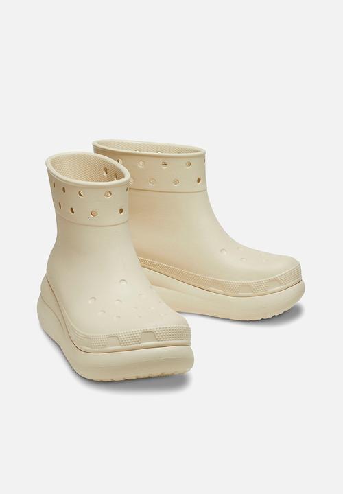 Crocs - Classic crush rain boot - bone