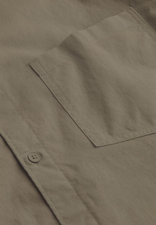 H&M - Relaxed fit short-sleeved shirt - khaki green