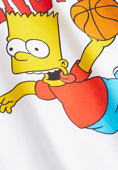 H&M - Oversized printed T-shirt - white/the simpsons