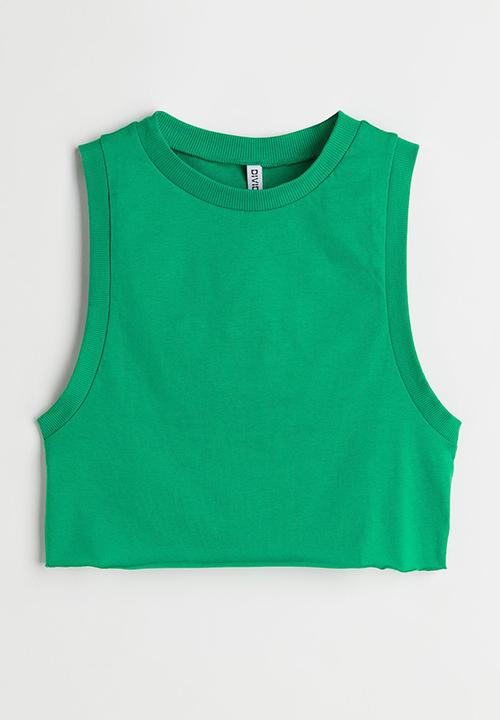 H&M - Cropped vest top - green