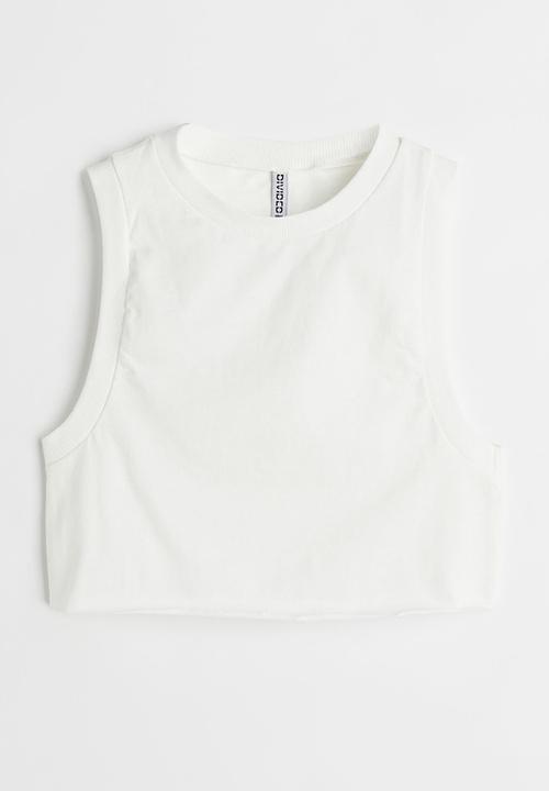 H&M - Cropped vest top - white