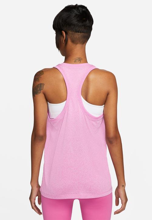 Nike - W nk df tank rlgd rcr lbr - active fuchsia/pure/htr/white