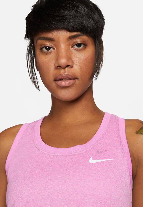 Nike - W nk df tank rlgd rcr lbr - active fuchsia/pure/htr/white