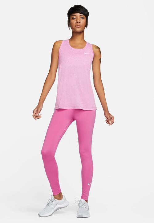 Nike - W nk df tank rlgd rcr lbr - active fuchsia/pure/htr/white