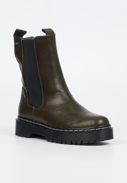 Miss Black - Nirvana2 chelsea boot - olive