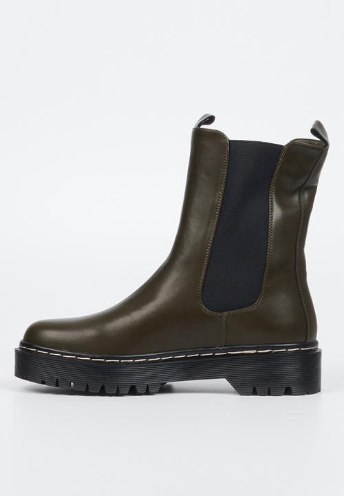 Miss Black - Nirvana2 chelsea boot - olive