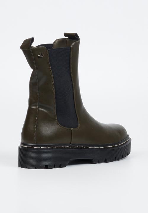 Miss Black - Nirvana2 chelsea boot - olive