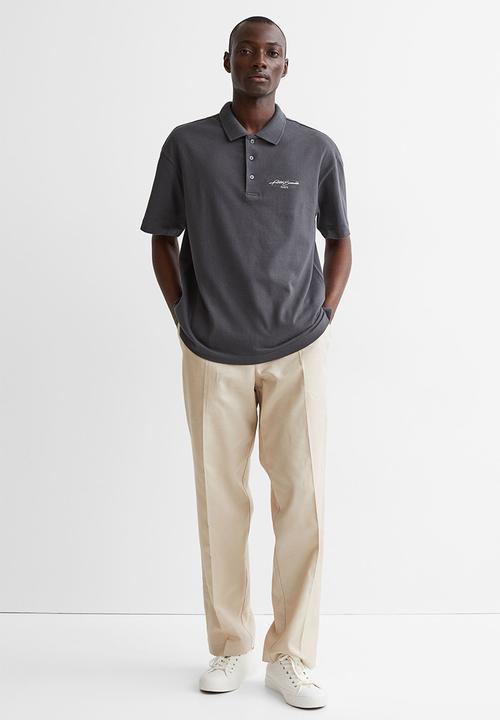 H&M - Relaxed fit polo shirt - dark grey
