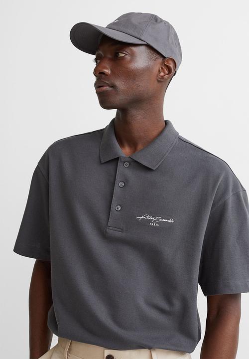 H&M - Relaxed fit polo shirt - dark grey