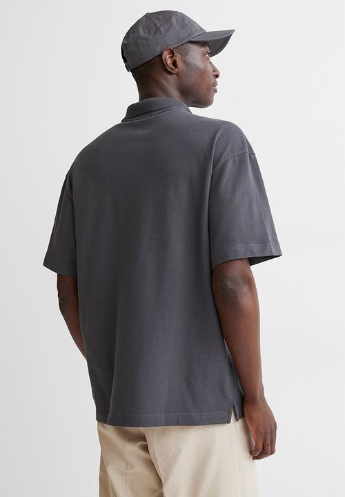 H&M - Relaxed fit polo shirt - dark grey