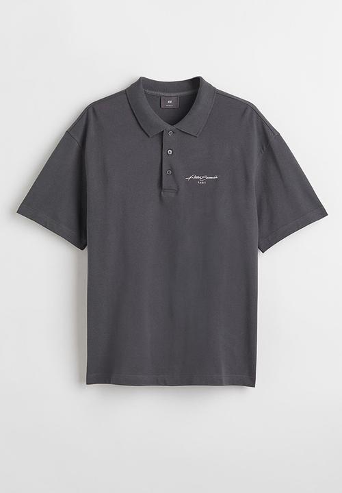 H&M - Relaxed fit polo shirt - dark grey
