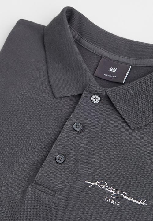 H&M - Relaxed fit polo shirt - dark grey