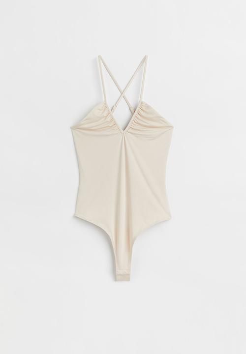 H&M - Jersey thong body - light beige