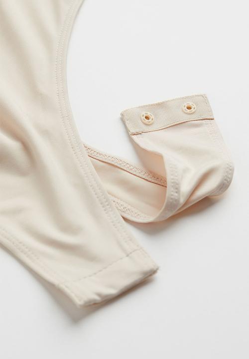 H&M - Jersey thong body - light beige