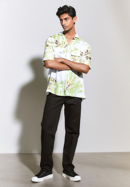 H&M - Lyocell resort shirt - white/patterned