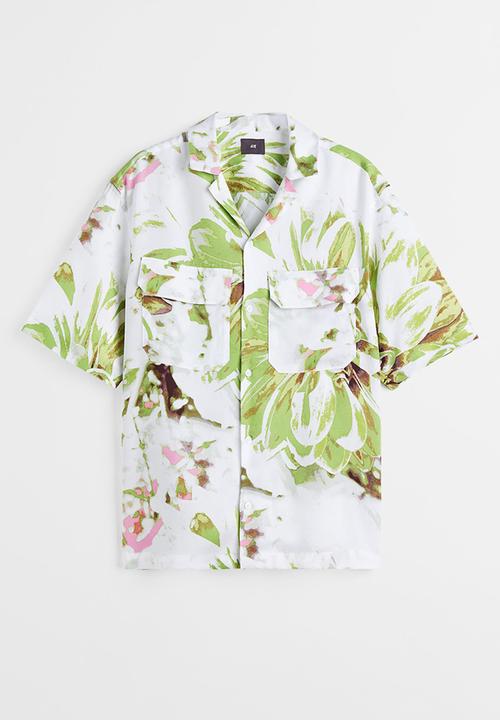 H&M - Lyocell resort shirt - white/patterned