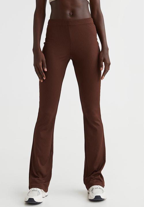 H&M - Ribbed jazz trousers - brown