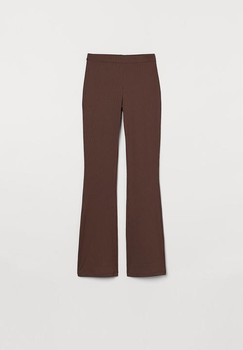H&M - Ribbed jazz trousers - brown