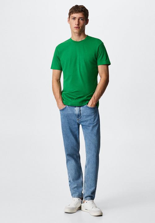 MANGO - T-shirt cherlo - green
