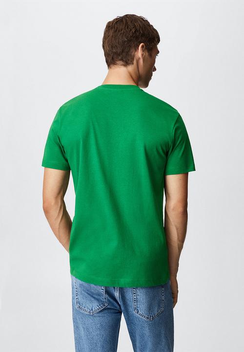 MANGO - T-shirt cherlo - green