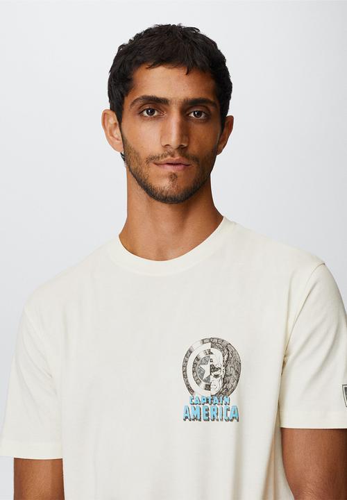 MANGO - T-shirt america - white