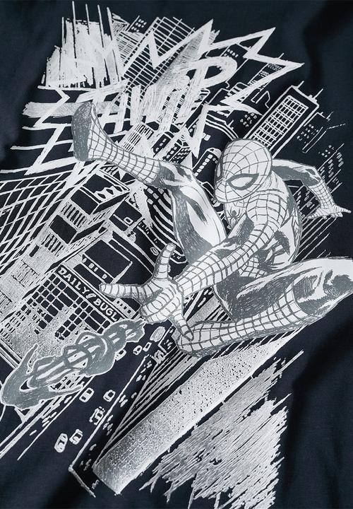 MANGO - T-shirt spiderman marvel - navy 