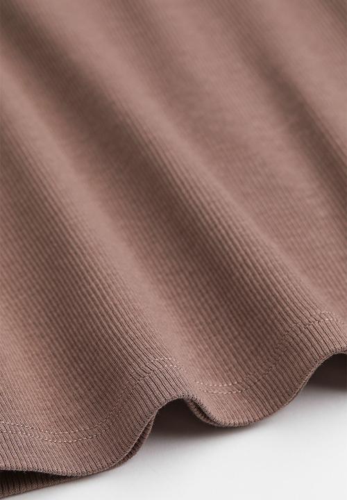 H&M - Ribbed cotton vest top - brown