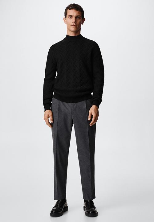 MANGO - Sweater flecha - black 