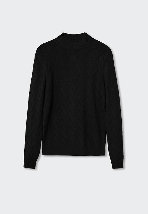 MANGO - Sweater flecha - black 