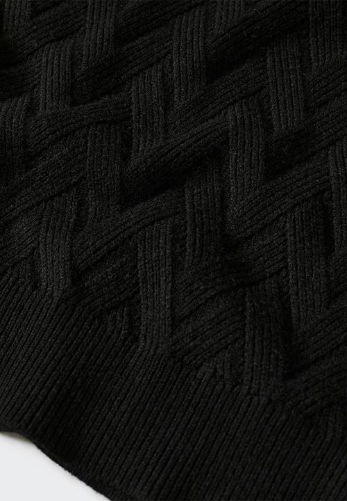 MANGO - Sweater flecha - black 