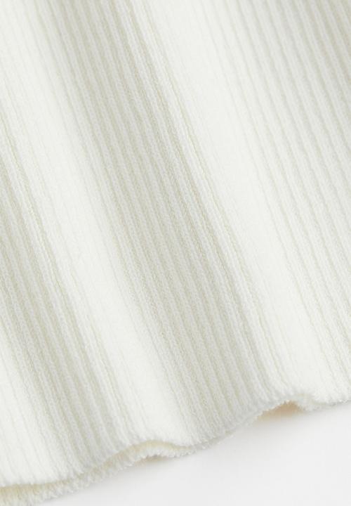 H&M - Ribbed turtleneck top - cream