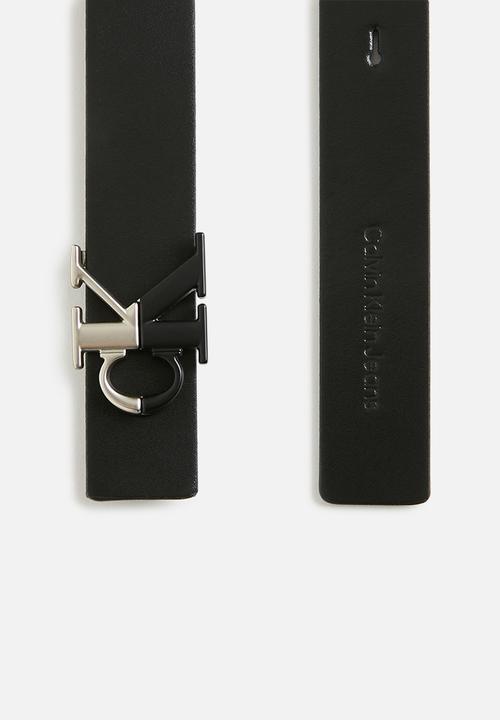 Calvin Klein - Round mono plaque be - black