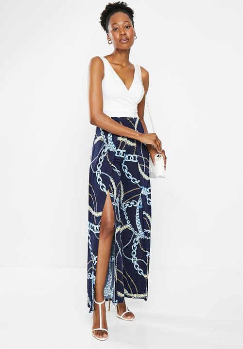 SISSY BOY - Mixed jumpsuit with front slits - navy 