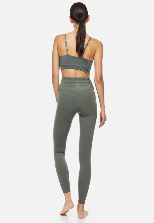 H&M - Sports tights in softmove™ - dark khaki green
