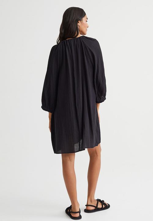 H&M - Balloon-sleeved dress - black