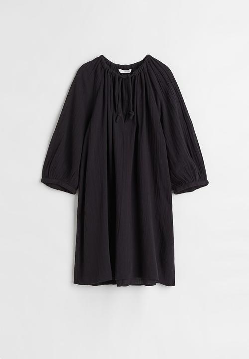 H&M - Balloon-sleeved dress - black