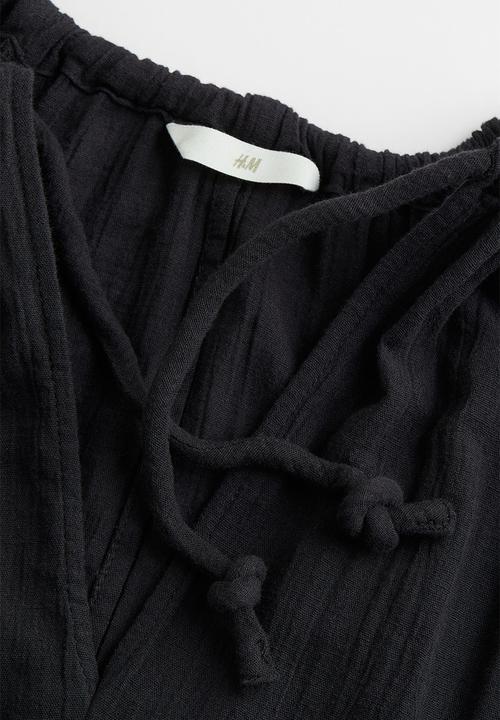 H&M - Balloon-sleeved dress - black